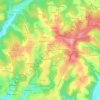 Mappa topografica Majoulet, altitudine, rilievo