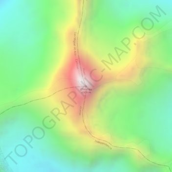 Mappa topografica Chinchey, altitudine, rilievo