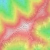 Mappa topografica 草链岭, altitudine, rilievo