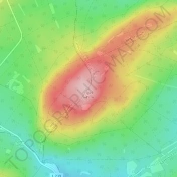Mappa topografica Opel, altitudine, rilievo