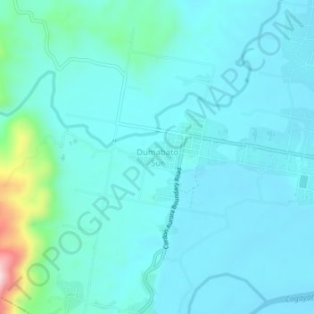 Mappa topografica Dumabato Sur, altitudine, rilievo
