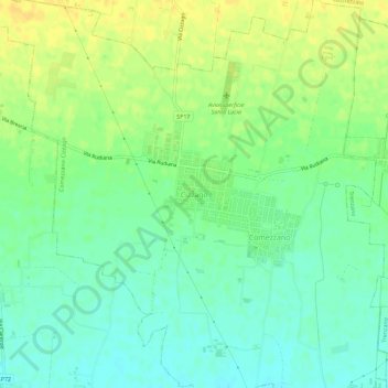 Mappa topografica Cizzago, altitudine, rilievo