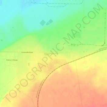 Mappa topografica Herlong, altitudine, rilievo