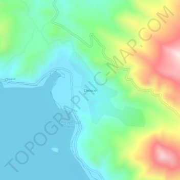 Mappa topografica Chocco, altitudine, rilievo
