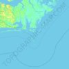 Mappa topografica Morgan Island, altitudine, rilievo