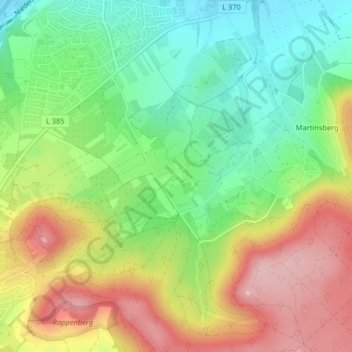 Mappa topografica Schadenweilerhof, altitudine, rilievo