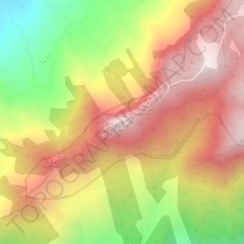 Mappa topografica Pedra do Baú, altitudine, rilievo
