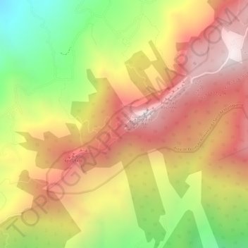 Mappa topografica Parque dos Dinossauros, altitudine, rilievo