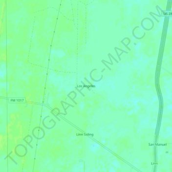 Mappa topografica Los Angeles, altitudine, rilievo