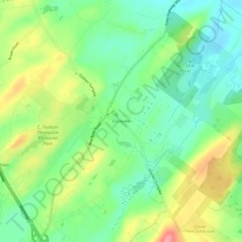 Mappa topografica Circleville, altitudine, rilievo