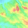 Mappa topografica La Renaudié, altitudine, rilievo