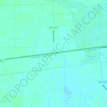 Mappa topografica Tavener, altitudine, rilievo