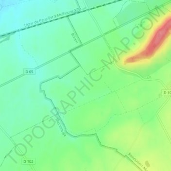 Mappa topografica La Teste, altitudine, rilievo
