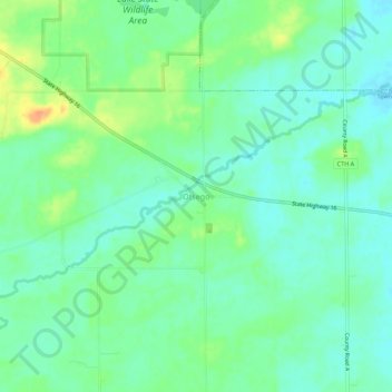 Mappa topografica Otsego, altitudine, rilievo