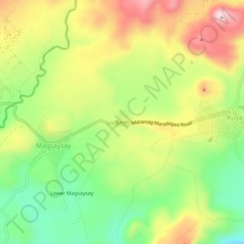 Mappa topografica Basin, altitudine, rilievo
