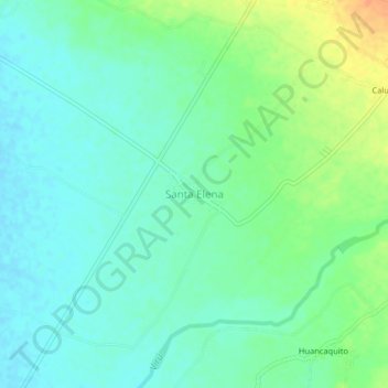 Mappa topografica Santa Elena, altitudine, rilievo
