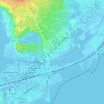 Mappa topografica La Peyrade, altitudine, rilievo