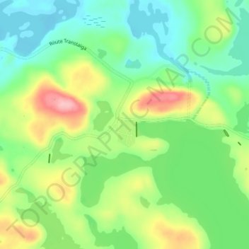 Mappa topografica Brisay, altitudine, rilievo