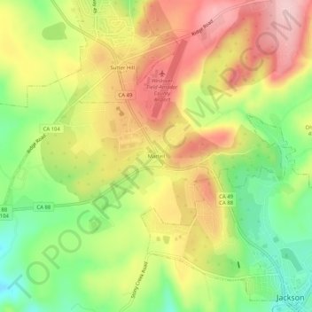 Mappa topografica Martell, altitudine, rilievo