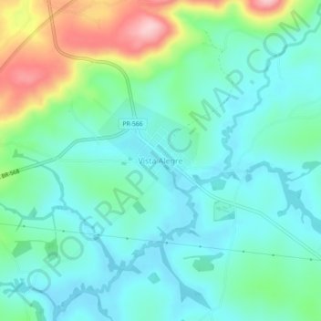 Mappa topografica Vista Alegre, altitudine, rilievo