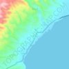 Mappa topografica Bogo, altitudine, rilievo