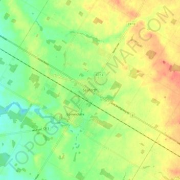 Mappa topografica Seaforth, altitudine, rilievo