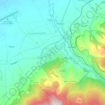 Mappa topografica Alp, altitudine, rilievo