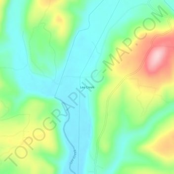 Mappa topografica Lee Creek, altitudine, rilievo