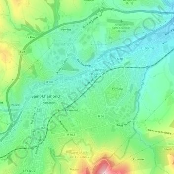 Mappa topografica Clos Pascal, altitudine, rilievo