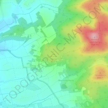 Mappa topografica Rother Berg, altitudine, rilievo