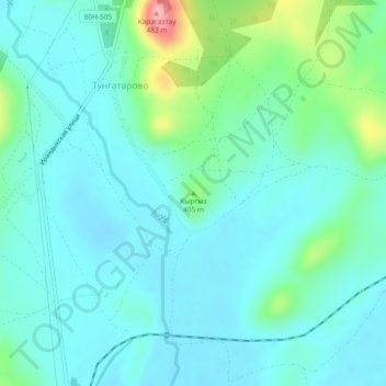 Mappa topografica Кыргыз, altitudine, rilievo