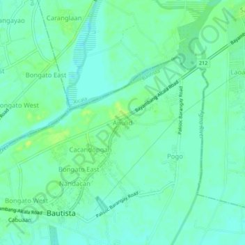 Mappa topografica Anulid, altitudine, rilievo