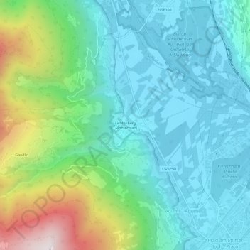 Mappa topografica Montechiaro, altitudine, rilievo
