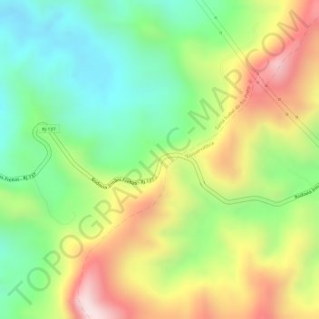 Mappa topografica Mirante da Serra da Beleza, altitudine, rilievo