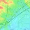 Mappa topografica Mas de Saporta, altitudine, rilievo