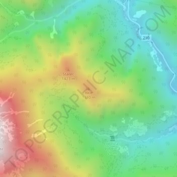 Mappa topografica Akle, altitudine, rilievo