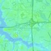 Mappa topografica North Rolleston, altitudine, rilievo