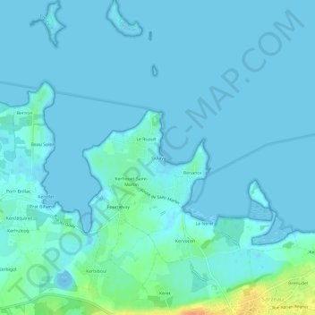 Mappa topografica Gulay, altitudine, rilievo