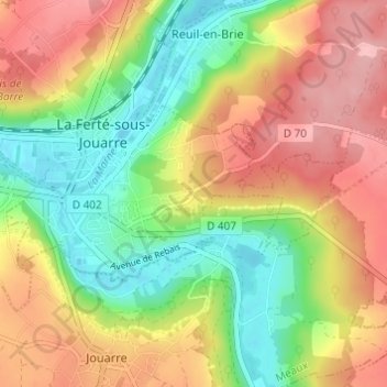 Mappa topografica Le Four Blanc, altitudine, rilievo