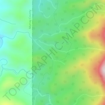 Mappa topografica Cohutta Wildlife Management Area, altitudine, rilievo