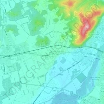Mappa topografica Prat, altitudine, rilievo
