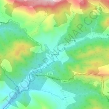 Mappa topografica La Bâtie, altitudine, rilievo