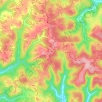 Mappa topografica Le Lac Blanc, altitudine, rilievo