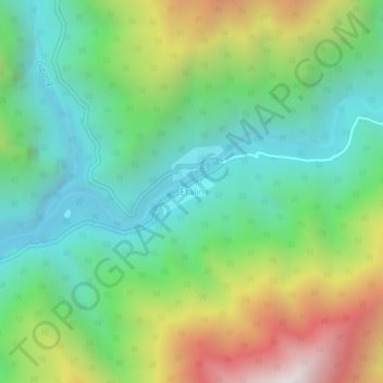 Mappa topografica Etalin, altitudine, rilievo