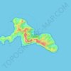 Mappa topografica Isla Robinson Crusoe, altitudine, rilievo