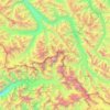 Mappa topografica Baltoro Muztagh, altitudine, rilievo