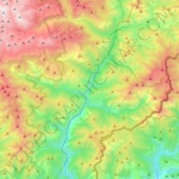 Mappa topografica Saorge, altitudine, rilievo