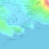Mappa topografica Kupari, altitudine, rilievo