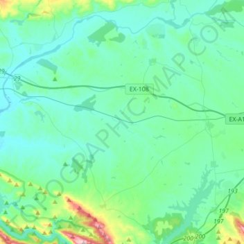 Mappa topografica Toril, altitudine, rilievo