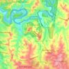 Mappa topografica Warrandyte, altitudine, rilievo